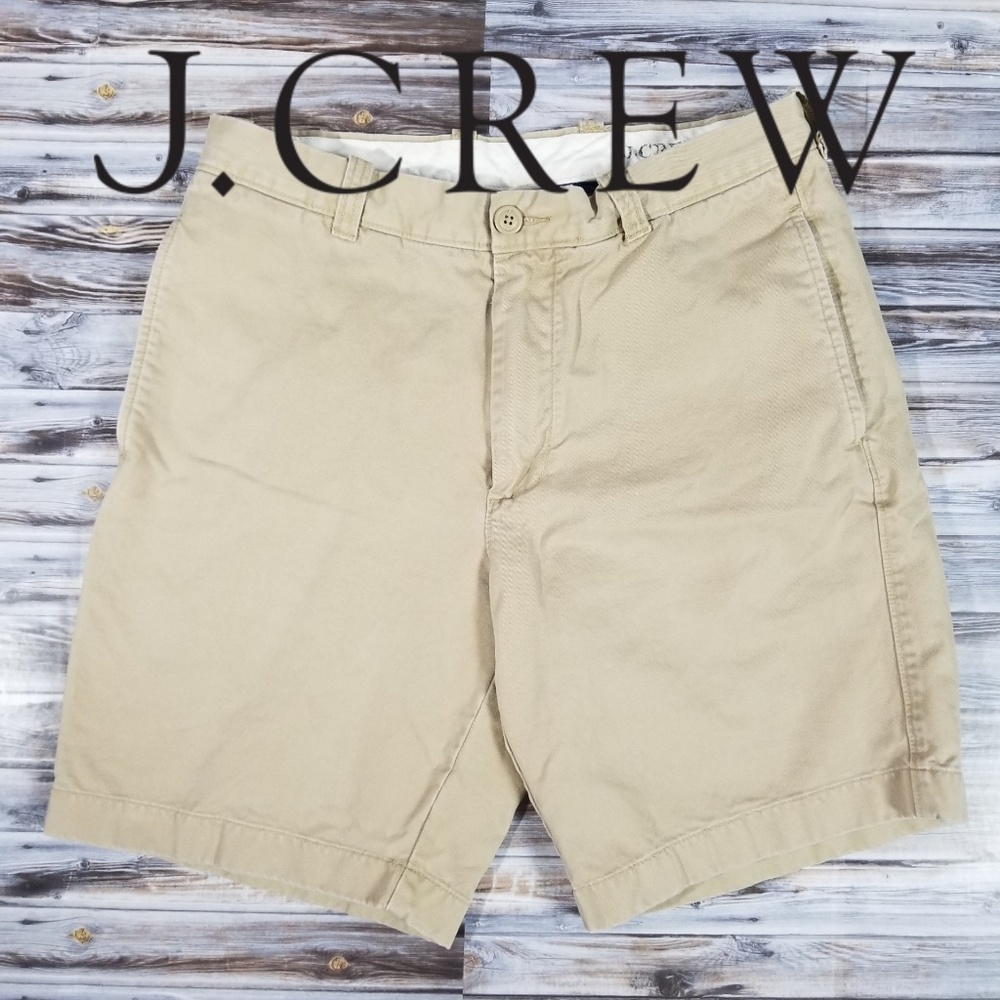 J.Crew Mens 32W Regular Fit Khaki Shorts G57